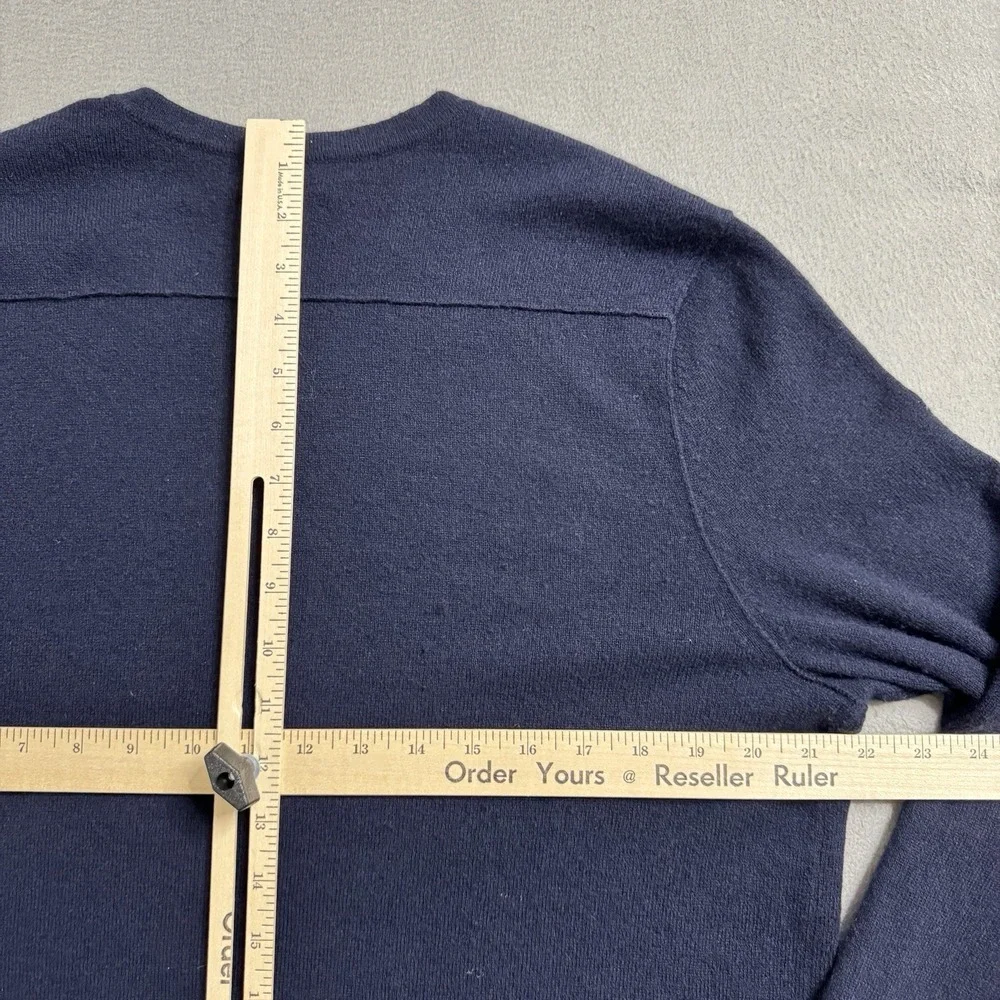 Vince Sweater Mens Large Navy Cashmere V‎ Neck Luxury Soft Minimalist